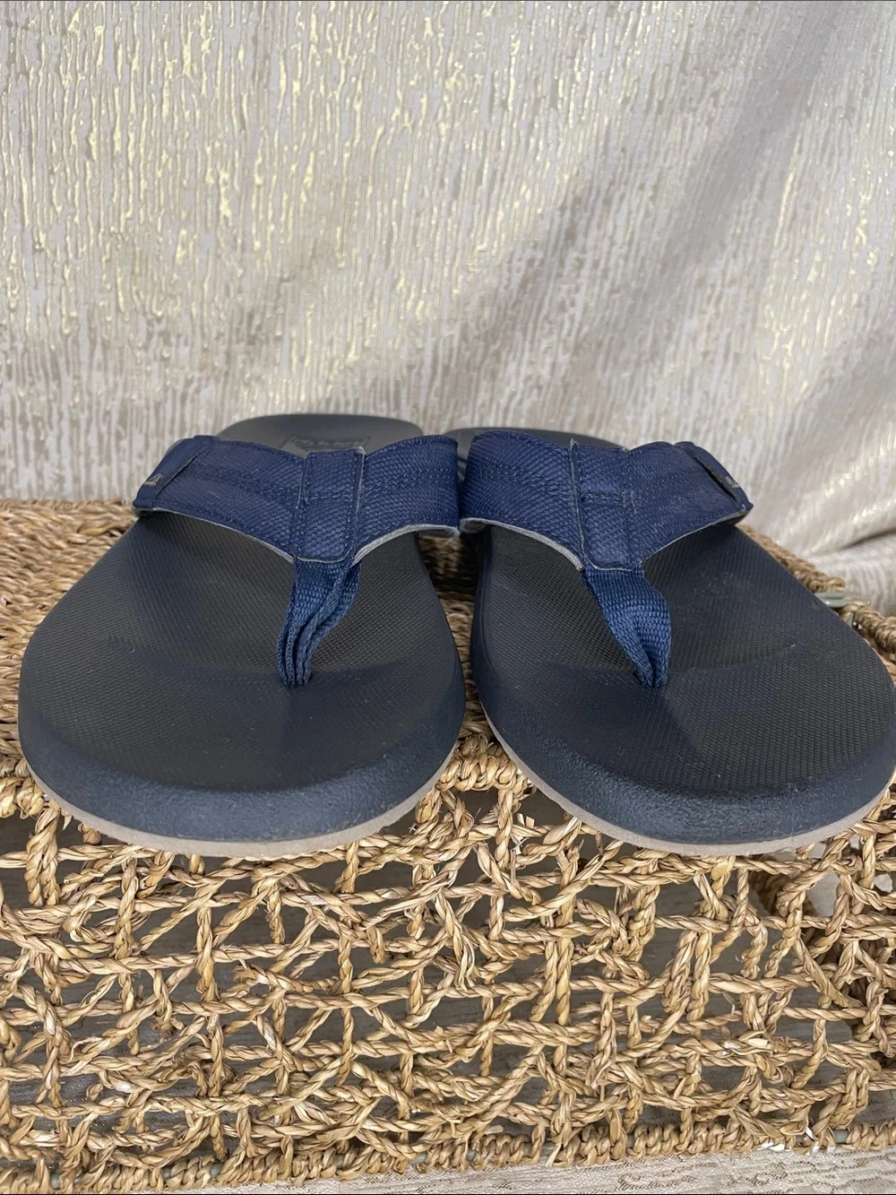 Reef Navy and Dark Gray Men’s CUSHION Classic Flip Flops Sz 9